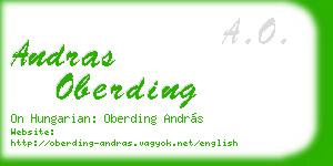 andras oberding business card